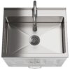 Lawrence - Laundry Cabinet & Faucet And Stainless Steel Sink - White - Image 7