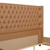 Brooklyn - King Tufted Panel Bed Headboard And Footboard Set - Caramel Tan Brown - Image 7