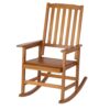 Acacia Indoor Rocking Chair, Outdoor Solid Patio Furniture New Style - Light Brown - Image 10