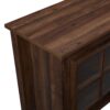 Modern Farmhouse 2 Door Glass Windowpane 70" TV Stand For 80" TVs - Dark Walnut - Image 4