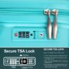 Expandable Hardshell Suitcase Double Spinner Wheels Pp Luggage Sets Lightweight Durable Suitcase With Tsa Lock, 3 Piece Set (20/24/28) - Lake Blue - Image 3