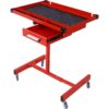 Adjustable Tear Down Work Table With Drawer For Garages, Repair Shops, And Diy, Portable, (4) 2.5" Swivel Casters, 220 Pound Capacity, Rubber Corners, Heavy Duty Steel - Red - Image 2