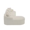 Compression Sofa: Combining Chaise Longue With 3 Seater, Wood Grain Chenille Fabric, Full Sponge Compression Sofa, Combined Sofa With 4 Pillows For Living / Home Furniture / Apartment - White - Image 36