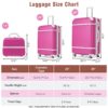 Hardshell Luggage Sets 3 Pieces 20" / 28" Luggages And Cosmetic Case Spinner Suitcase With Tsa Lock Lightweight - Pink - Image 2