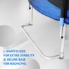 Yc 8Ft Trampoline Outer Net With Soft Basketball Board, Ball And Inflator - Blue - Image 2