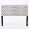 Queen Size Headboard With Button Tufting - Light Gray - Image 4