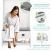 Hall Tree With 6 Hooks And Hinged Lid, Coat Hanger, Entryway Bench, Storage Bench, 3 In 1 Design, For Entrance, Hallway - White - Image 7