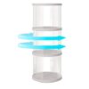 360° Rotating Bookshelf, Small Corner Bookcase, 3 Tier Floor Standing Organizer, Round - Cream White - Image 12