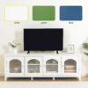 Stylish TV Cabinet, Entertainment CenterTV Stand, TVconsoletable, Media Console, Solidwood Frame, Changhong Glass Door, Metal Handle - Antique Green - Image 7