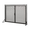 Samantha - Iron Fireplace Screen Modern Design With Easy Access Doors - Black - Image 4