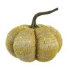 Knitted Weighted Pumpkin Ornament Decor For Holiday Harvest Festival Fall Festival & Thanksgiving (Set of 2) - Yellow - Image 6