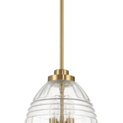 Ember - 3 Candle Lights Chain Pendant - Clear / Gold