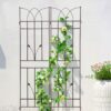 4 Pack Metal Garden Trellis Rustproof Trellis For Climbing Plants Outdoor Flower Support - Brown - Image 11