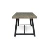 Modern Outdoor Dining Set 7 Pieces With Acacia Wood Table And Iron Chairs - Gray / Black - Image 15