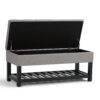Saxon - Storage Ottoman Bench - Dove Gray - Image 3
