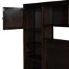 Queen Size Bed With All In One Cabinet, Shelf And Sockets - Espresso - Image 8