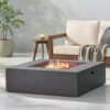Modern 50, 000 Btu Square Fire Table With Propane Tank - Dark Gray - Image 5
