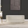 Fuji - Upholstered Oval Storage Bench - Ivory White - Image 13