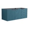 Contemporary Wall Mounted Bathroom Vanity With 3 Soft Close Doors - Lake Blue - Image 7