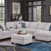Tina - 8 Piece Upholstered Sectional With Ottoman - Light Gray - Image 8