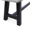 Tranquilizer - Outdoor Acacia Wood Bench With Slat Panel Design - Sandblasted Light Gray / Black - Image 11