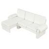 Convertible Futon Sofa Bed Futon Sofa Couch With An Adjustable Backrest, A Reversible Chaise Lounge And 2 Removable Armrest Pillows For Living Room - Beige - Image 18