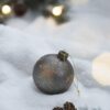Christmas Ball Ornaments, Glass Decorative Hanging Ball Christmas Tree Ornaments For Holiday Party Decorations (Set of 12) - Silver - Image 4