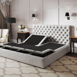 Btx5 - Flex Head California King Adjustable Bed Base With Head And Foot Position Adjustment - Black / Gray