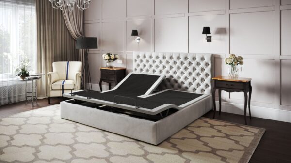 Btx5 - Flex Head King Adjustable Bed Base With Head And Foot Position Adjustment - Black / Gray