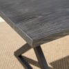 Modern Outdoor Aluminum Dining Bench With Steel Frame - Gray / Black - Image 10