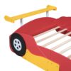 Full Size Race Car Shaped Platform Bed With Wheels - Red - Image 8
