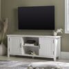 Classic Grooved Door TV Stand For Tvs Up To 65" - White - Image 6