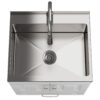 Lawrence - Laundry Cabinet With Faucet And Stainless Steel Sink - White - Image 7