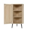 Corner Cabinet, Rattan Door, Freestanding Corner Tables For Small Spaces, Corner Shelf Stand For Living Room, Kitchen, Bathroom, Bedroom - Natural - Image 11