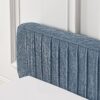 Modern Queen Size Upholstered Bed Frame With Pleated Chenille Fabric And Headboard, No Box Spring Needed - Blue - Image 3