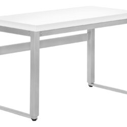 Computer Desk, Home Office, Standing, Adjustable, Laptop, Contemporary And Modern - White