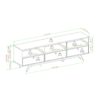 Modern Scandi 3 Door Low Profile TV Stand For TVs Up To 80" - Black - Image 5