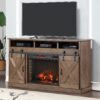 Farmhouse - Electric Fireplace TV Stand For TVs Up To 80" - Barnwood - Image 8