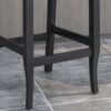 Vienna - Contemporary Fabric Tufted Wingback Counter Stools, (Set of 2) - Teal / Dark Brown - Image 13