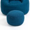 Bedding Bean Bag Sofa Chair High Pressure Foam Bean Bag Chair Adult Material With Padded Foam Padding Compressed Bean Bag With Footrest - Blue - Image 23