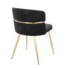 Cinch - Glam & Art Deco Dining Chair (Set of 2) - Gold / Black - Image 4