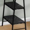 Computer Desk For Home Office, Laptop, Storage Shelves, Marble Look Contemporary & Modern - Black - Image 3