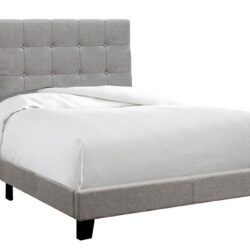 Full Size Bed, Upholstered, Transitional Stylish - Gray