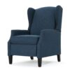 Westeros - Wing Back Fabric Upholstered Recliner - Navy Blue - Image 7
