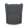 Landau - Contemporary Fabric Upholstered Swivel Recliner - Charcoal - Image 12