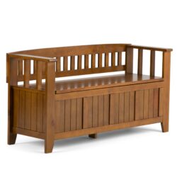 Acadian - Entryway Storage Bench - Light Avalon Brown