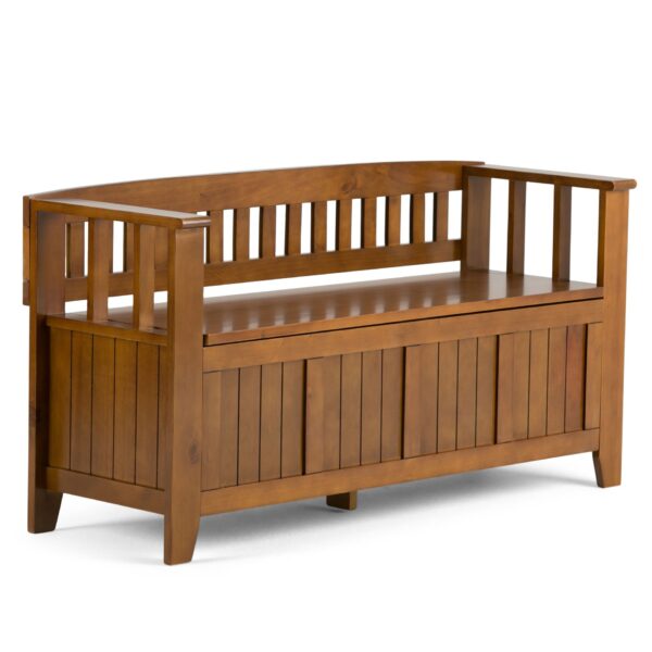 Acadian - Entryway Storage Bench - Light Avalon Brown