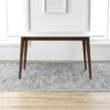 Mary - Modern Style Solid Wood Rectangular Dining Kitchen Table - White, Brown - Image 3
