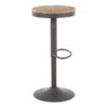 Dakota - Industrial Adjustable Barstool (Set of 2) - Gray - Image 3