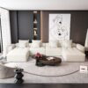Modern Oversized Modular Sectional Sofa, Sparkling Chenille Fabric Soft Cushion Sofa With 8 Pillows, 8 Pieces Diy Combination Tufted Sofa, No Assembly Required - Beige - Image 14